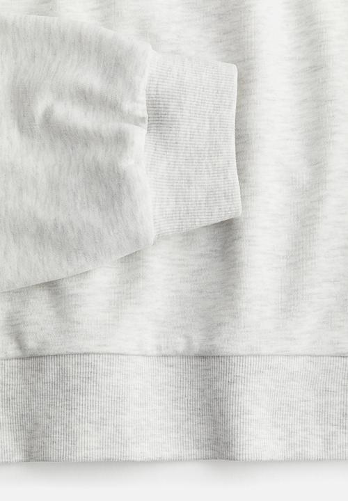 H&M - Off-the-shoulder sweatshirt - light grey marl