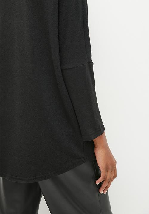 Stella Morgan - Embellished Front Knit Top - Black