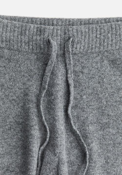 H&M - Fine-knit joggers - grey marl