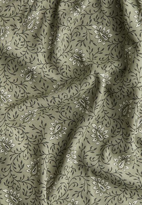 H&M - Oversized crêpe blouse - green patterned