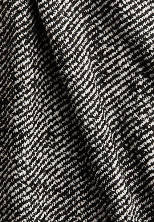 H&M - Mini skirt - black/striped