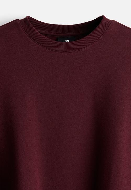 H&M - Loose fit sweatshirt - burgundy 