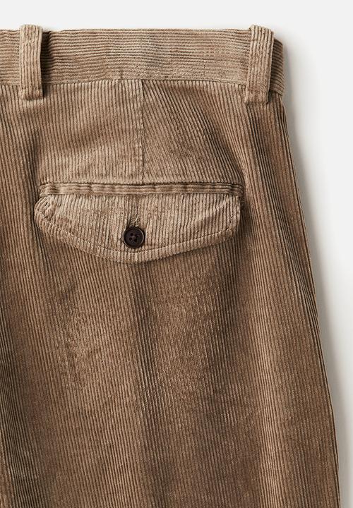 H&M - Regular fit corduroy trousers - dark beige