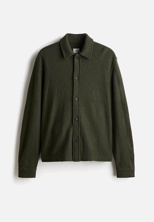 H&M - Regular fit wool-blend overshirt - green