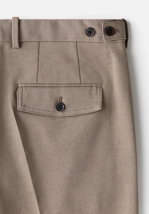 H&M - Regular fit cropped trousers - beige