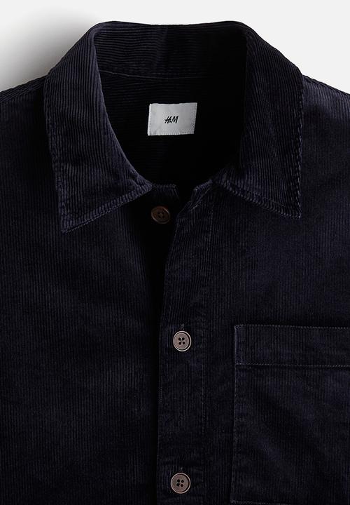 H&M - Regular fit corduroy overshirt - blue