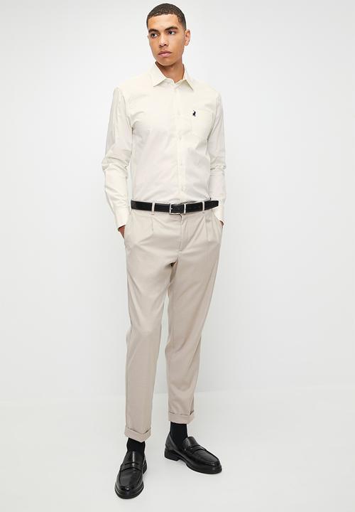 POLO - Mens Ls Pocket Work Shirt - White