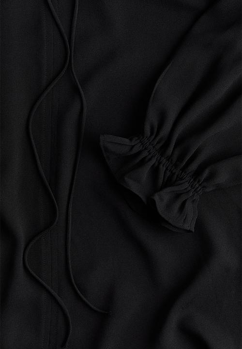 H&M - Frilled-collar dress - black