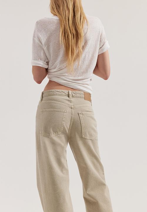 H&M - Wide ultra high jeans - dusty beige