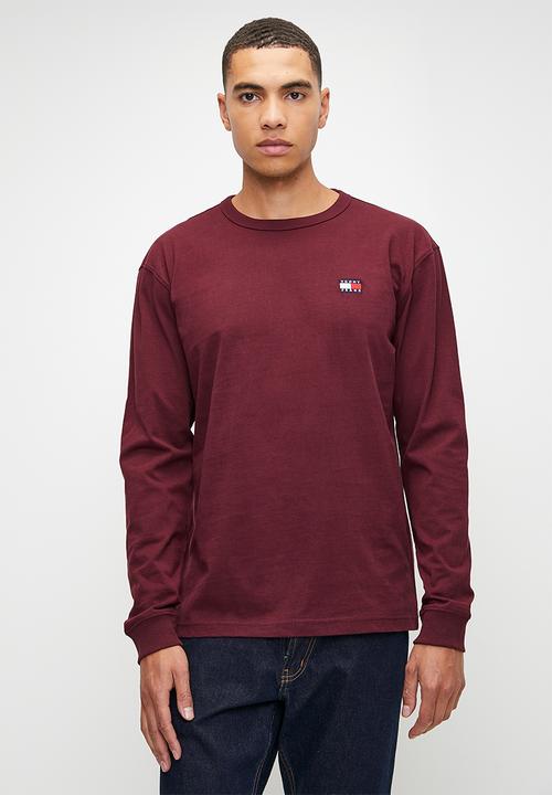 Tommy Hilfiger - Tjm Reg Badge Long sleeve Tee - Deep Rouge