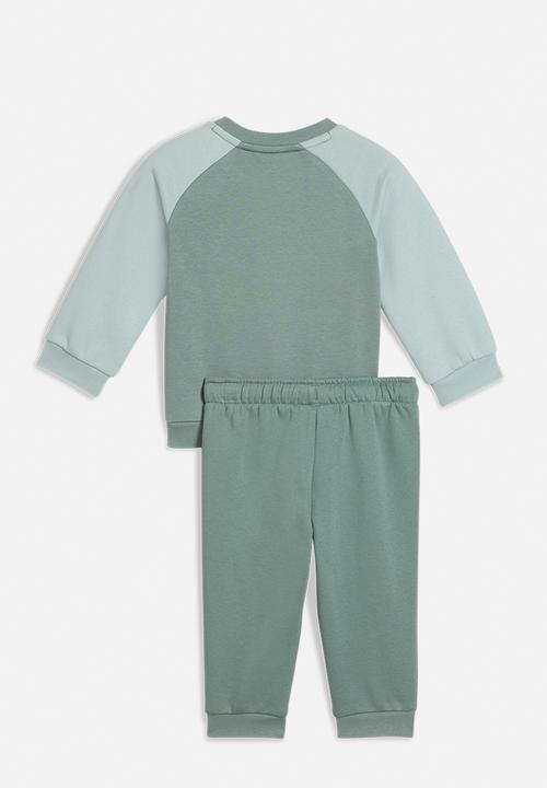 PUMA - Minicats ess raglan crew set fl inf - green moon