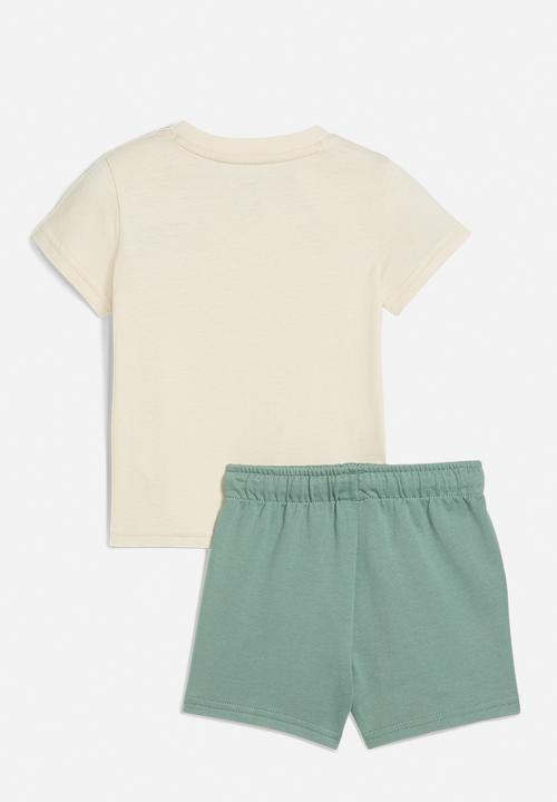 PUMA - Minicats ess tee and shorts set inf - alpine snow