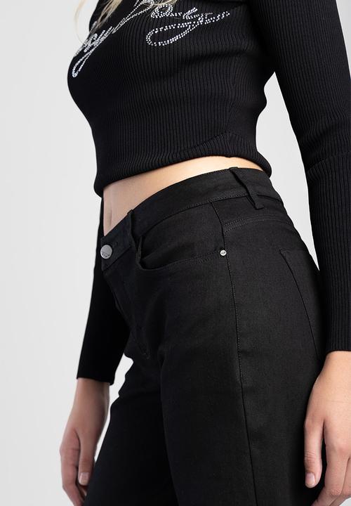 SISSY BOY - LEAH: Mid Waist Wide Leg  - Black