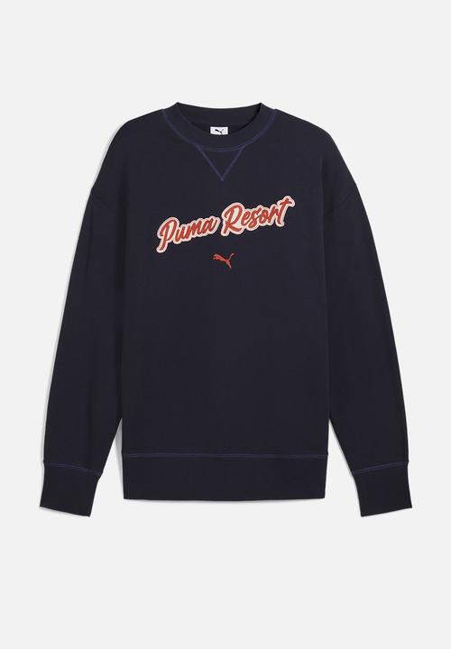PUMA - Premium ess Relaxed Graphic Crew TR - New Navy