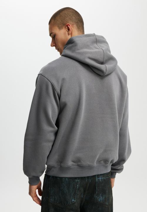 Cotton On - Box Fit Hoodie - Slate Stone