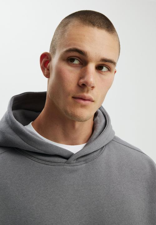 Cotton On - Box Fit Hoodie - Slate Stone