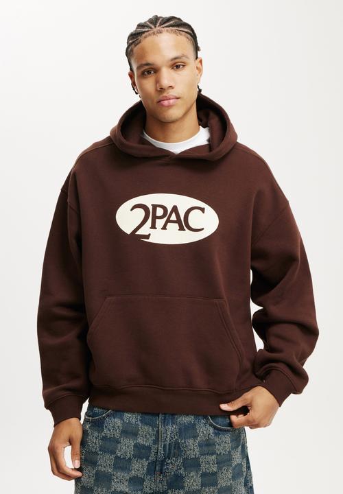 Box Fit Music Hoodie - Lcn Bra Dark Oak/ Tupac - California Love