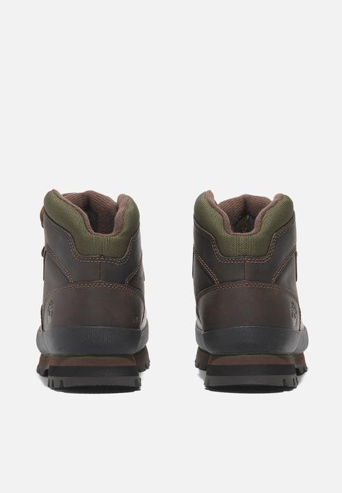 Timberland - Euro hiker mid lace up boot -  brown leather