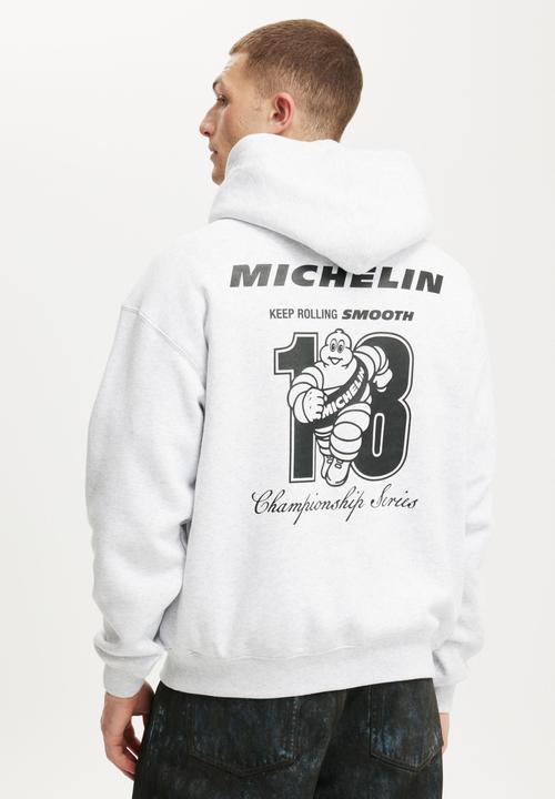 Cotton On - Michelin Box Fit Hoodie - Lcn Mic Athletic Marle/Michelin Keep Rollin
