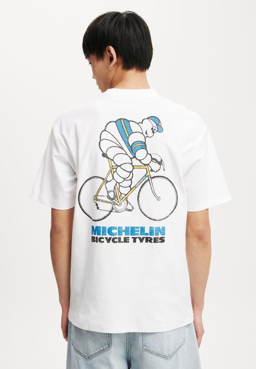 Cotton On - Loose Fit Michelin T-Shirt - Lcn Mic White/Michelin - Tyre Man