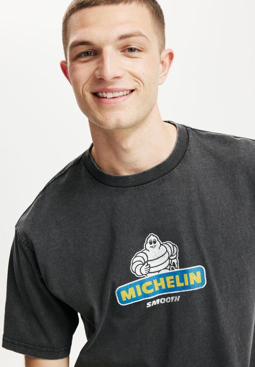 Cotton On - Loose Fit Michelin T-Shirt - Lcn Mic Black/Michelin - Logo
