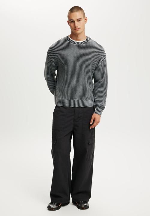Cotton On - Axel Baggy Cargo Pant - Jet Black