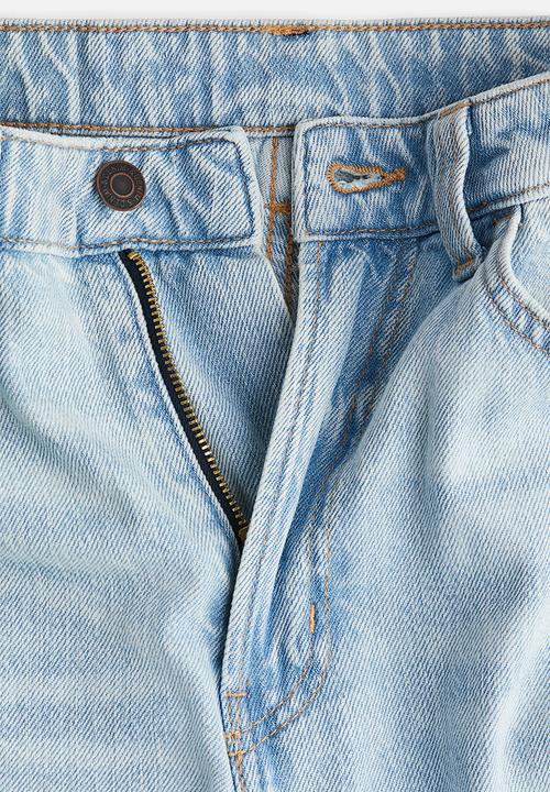 H&M - Curvy fit wide ultra high jeans - blue