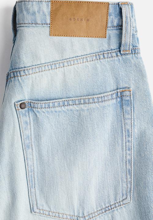 H&M - Curvy fit wide ultra high jeans - blue