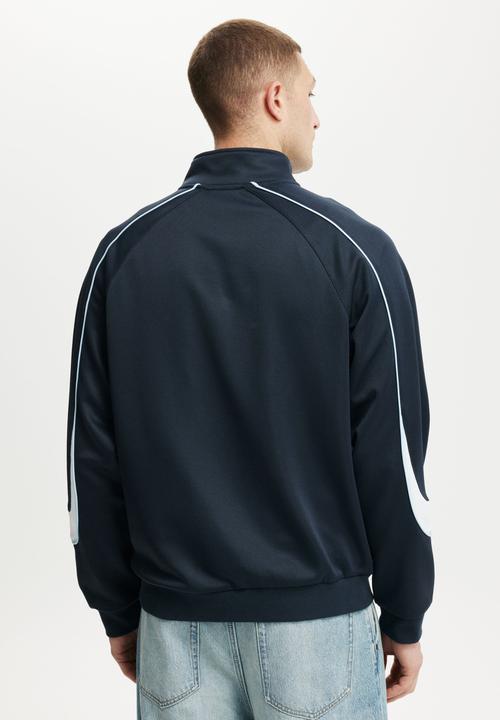 Cotton On - Relaxed Tricot Track Jacket - True Navy/Cerulean