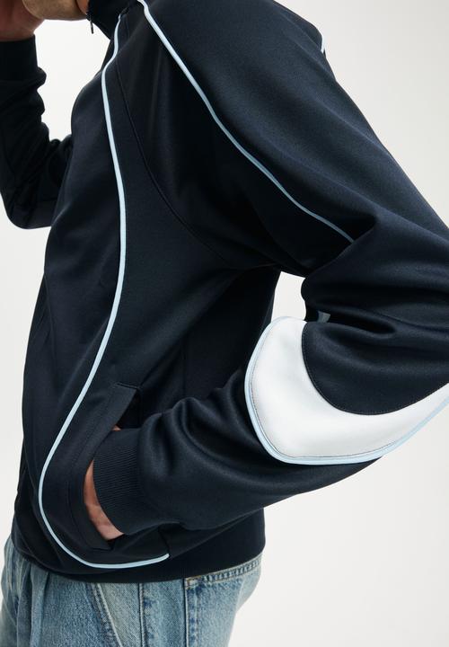 Cotton On - Relaxed Tricot Track Jacket - True Navy/Cerulean