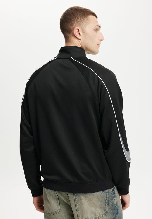 Cotton On - Relaxed Tricot Track Jacket - Black/White