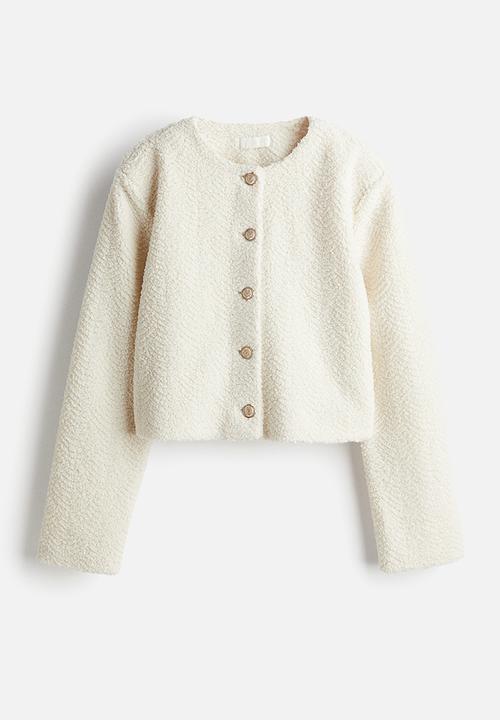 H&M - Teddy cardigan - white