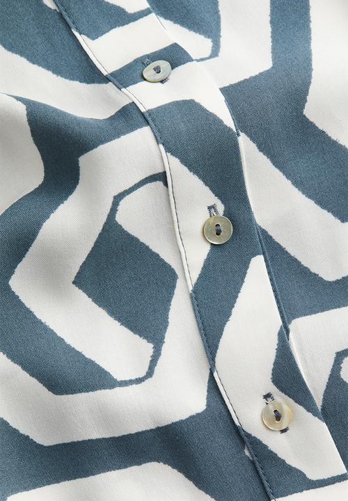 H&M - Oversized shirt dress - turquoise,multi