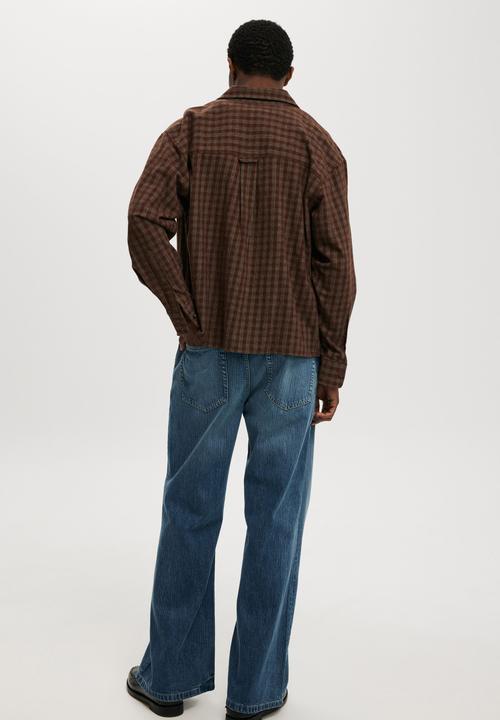 Cotton On - Baggy bootcut jean - muse blue