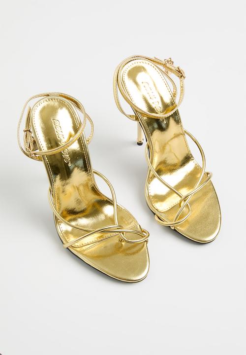 Public Desire - Tommy barely there stiletto - gold grain