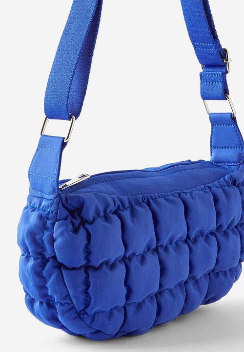 Rubi - Mini bowie crescent bag - sailor blue quilted bubble