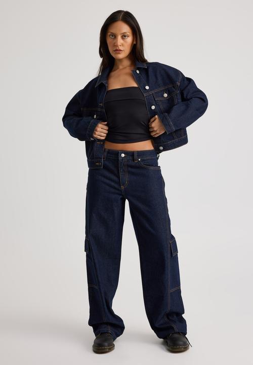 Factorie - Mid Rise Cargo Jean - Raw Indigo