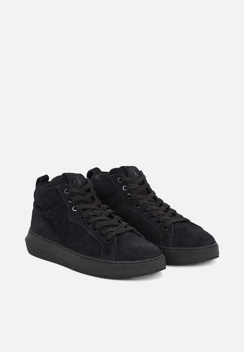 Calvin Klein - Chunky cupsole high suede - triple black