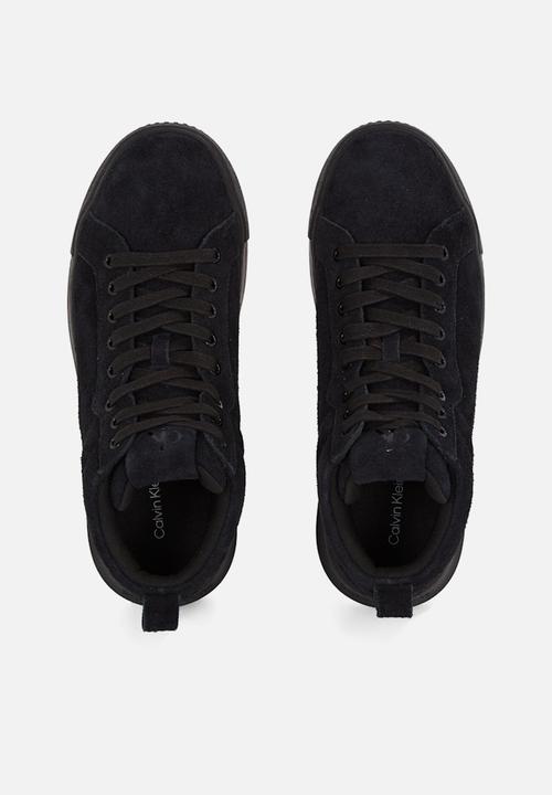 Calvin Klein - Chunky cupsole high suede - triple black
