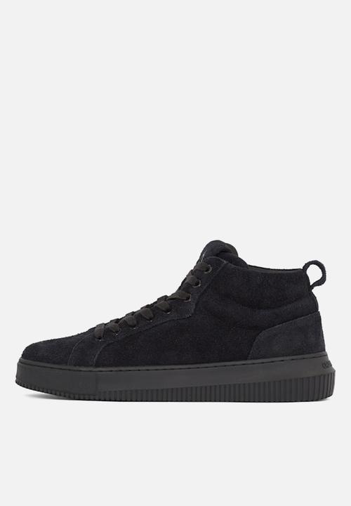 Calvin Klein - Chunky cupsole high suede - triple black