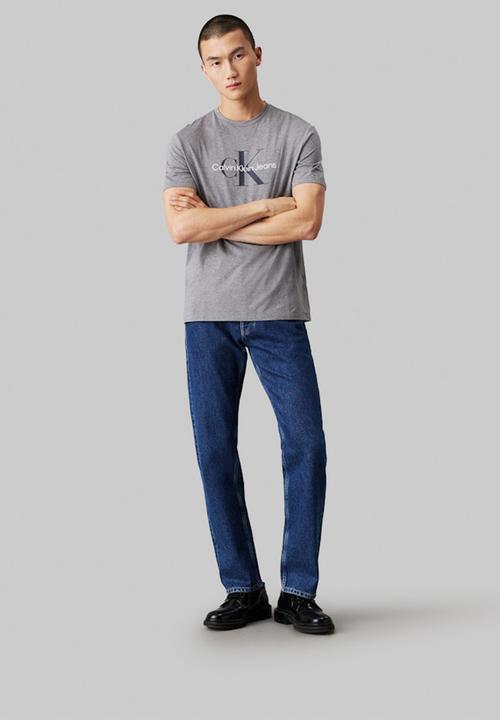 Calvin Klein - Ss hero monogram tee 30s eu opt - medium grey heather