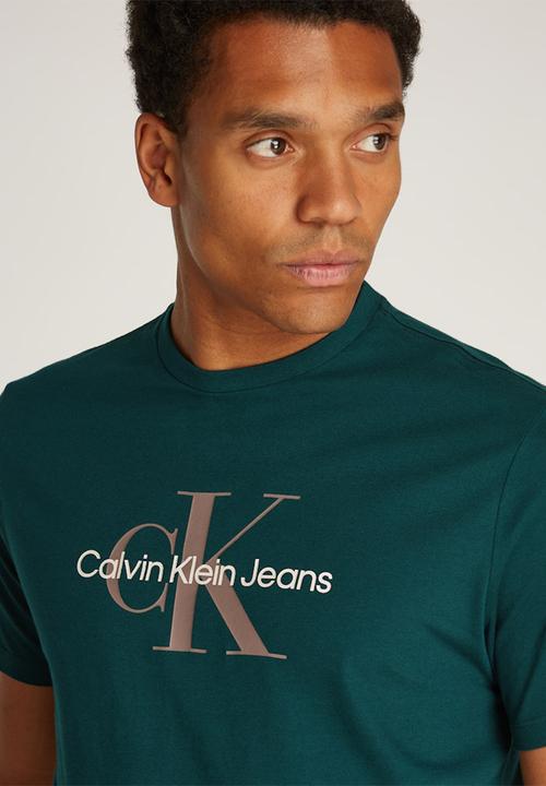 Calvin Klein - Ss hero monogram tee 30s eu opt - ponderosa pine