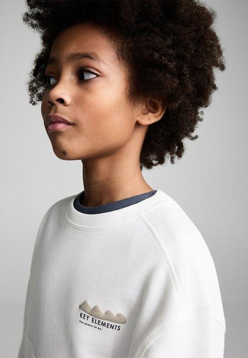 MANGO - Sweatshirt elements - natural white