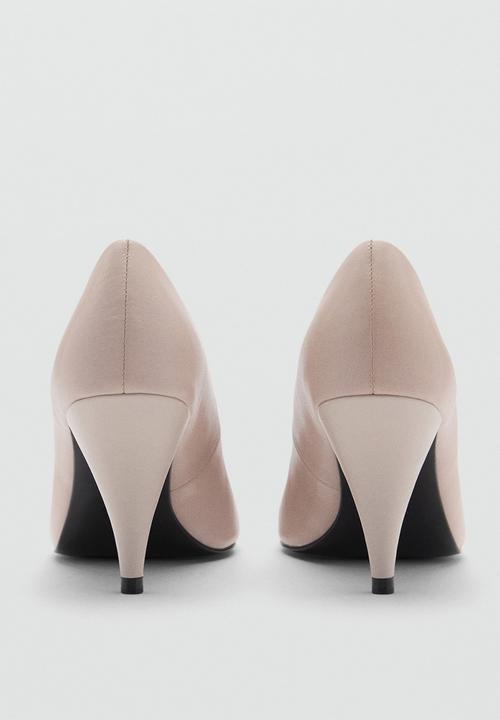 MANGO - Nava leather heel - grey