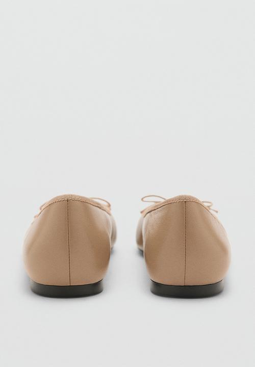 MANGO - Pova leather pump - medium brown