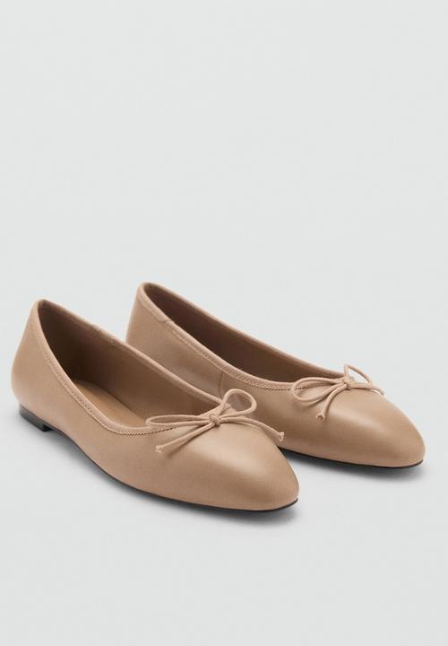 MANGO - Pova leather pump - medium brown