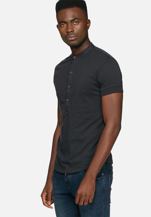 S.P.C.C - Woven henley tee