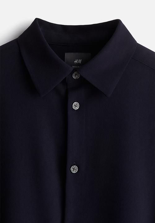 H&M - Regular fit twill shirt - navy blue