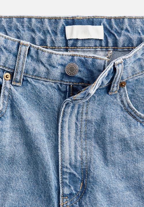 H&M - Crease-leg tapered jeans - - light denim blue 