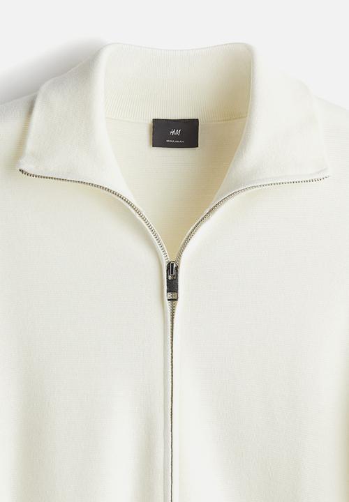 H&M - Zip cardigan - white